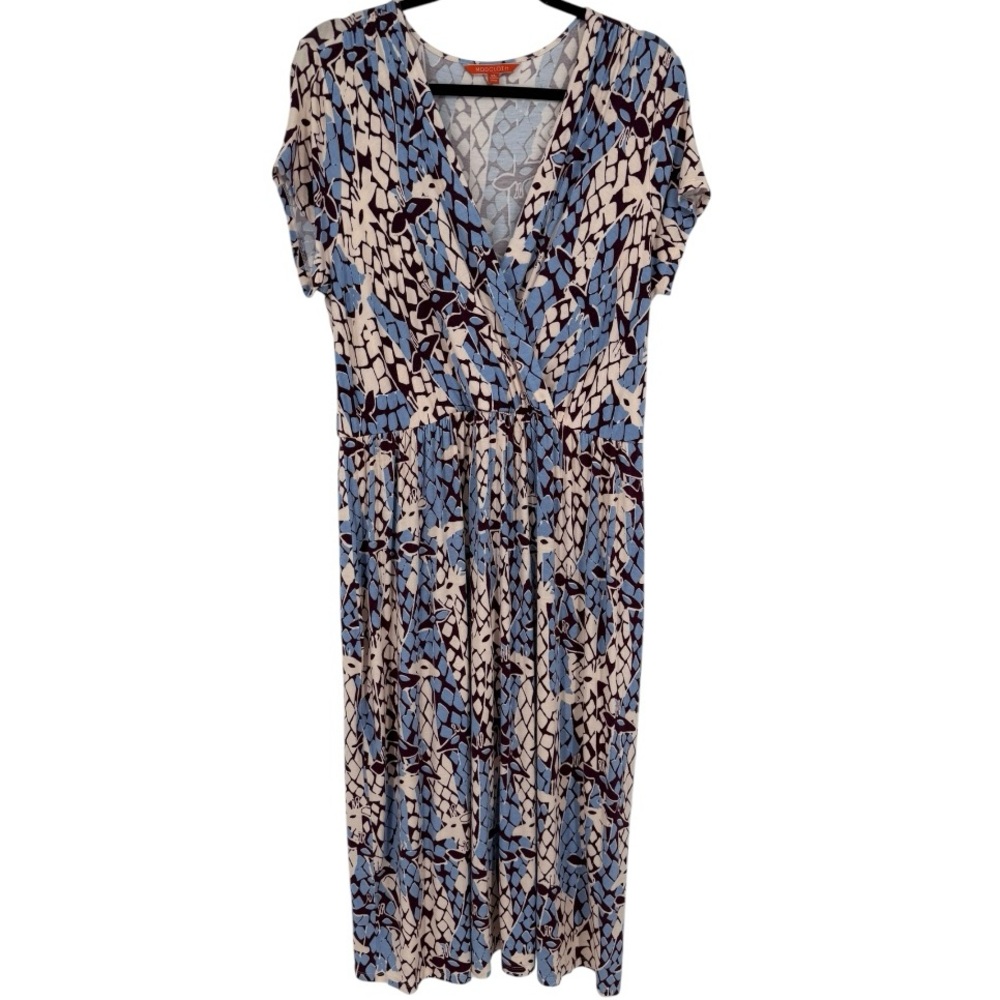 ModCloth Novelty Giraffe Print Fit & Flare Surplice Neck Midi Dress Size XL‎